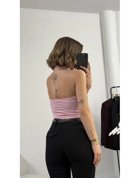 Jolie Basic Crop - Pembe