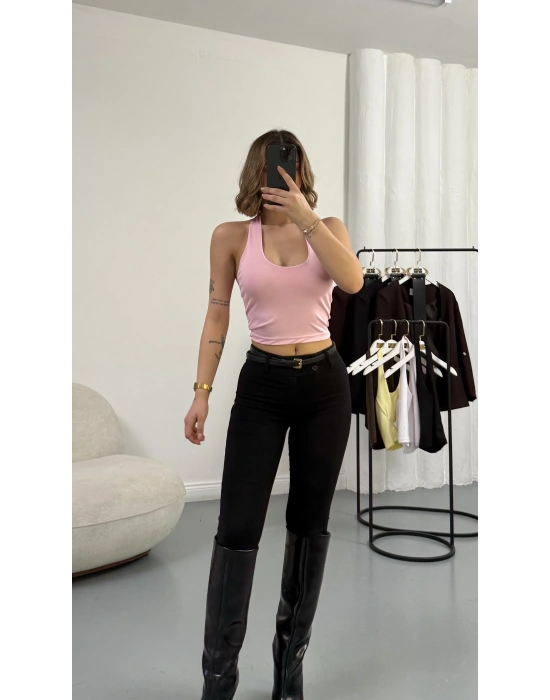 Jolie Basic Crop - Pembe