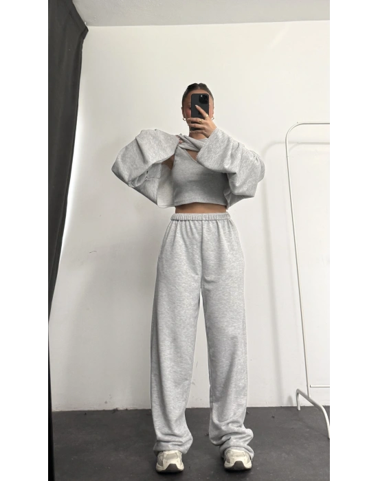 Julia Üçlü Basic Takım - Gri