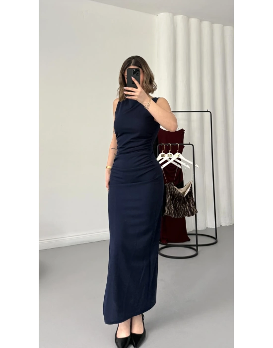 Kaisa Drapeli Elbise - Lacivert