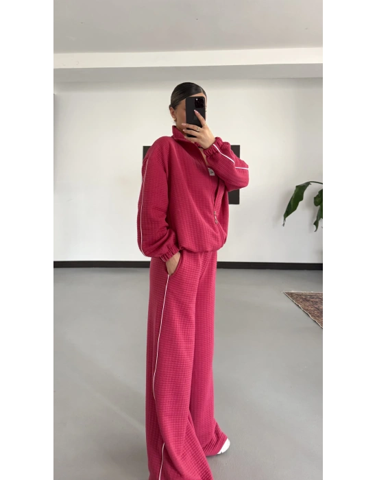 Kapitone 3lü Takım - Pembe