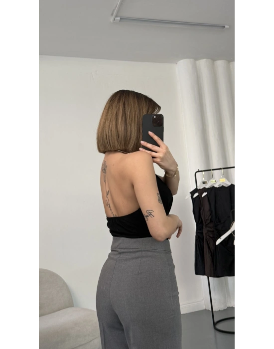 Katia Aksesuar Yaka Bluz - Siyah