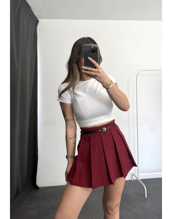 Kiti Şort Etek - Bordo