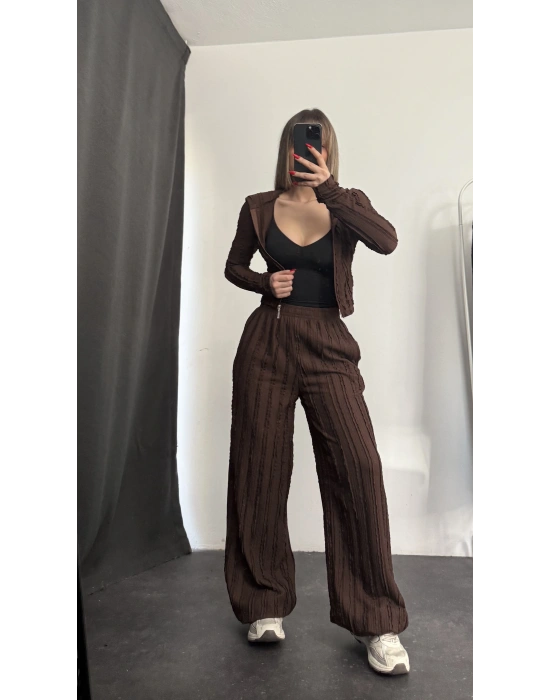 Kitty Kapüşonlu Takım - Kahve