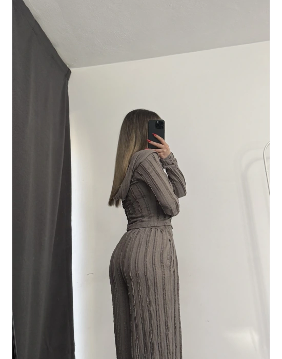 Kitty Kapüşonlu Takım - Vizon