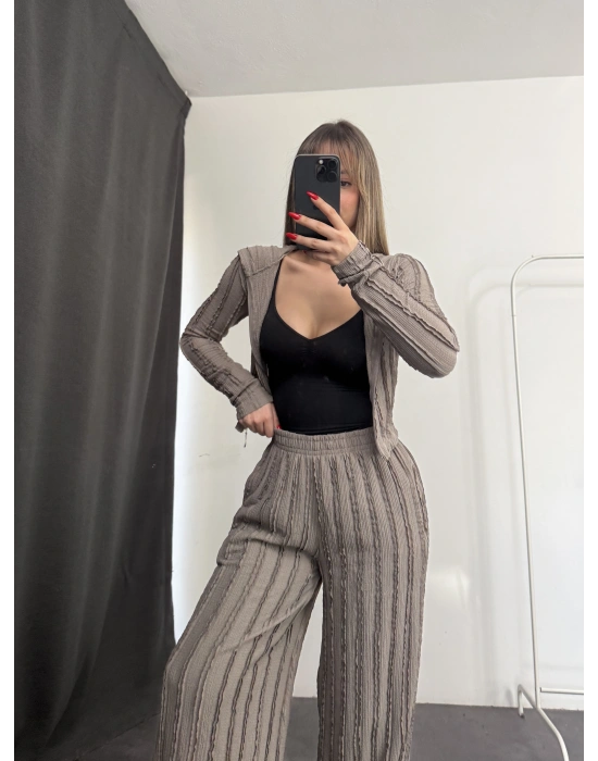 Kitty Kapüşonlu Takım - Vizon