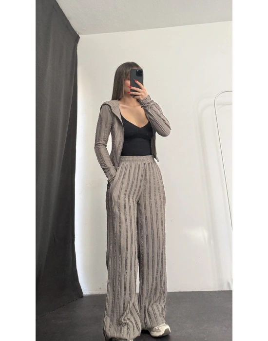 Kitty Kapüşonlu Takım - Vizon