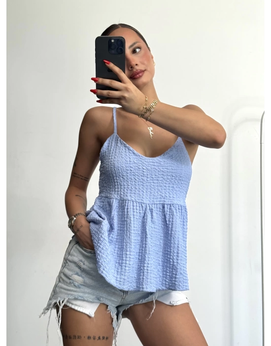 Layla Askılı Bluz - Lila