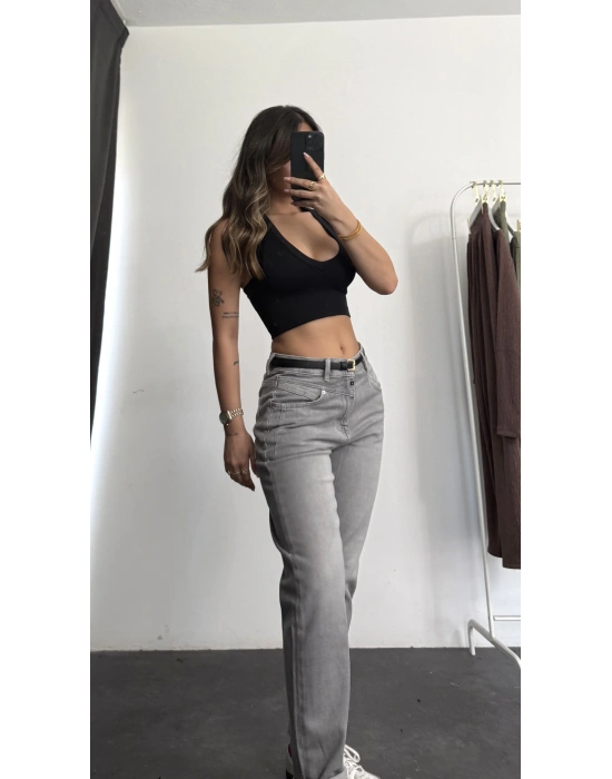 Leo Mom Fit Jean - Gri