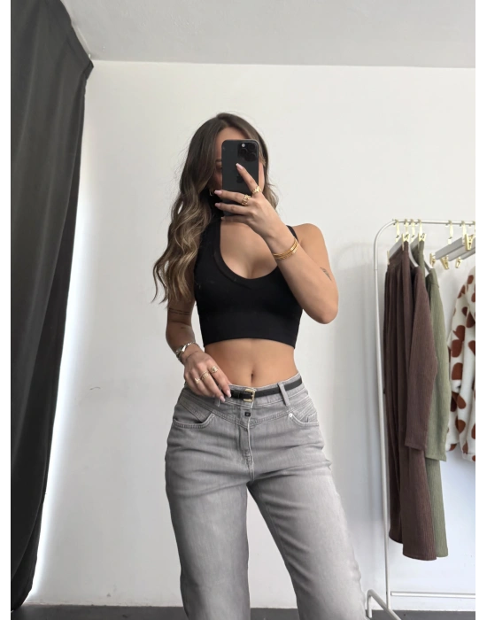 Leo Mom Fit Jean - Gri