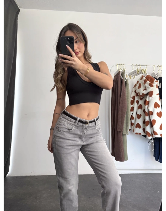 Leo Mom Fit Jean - Gri