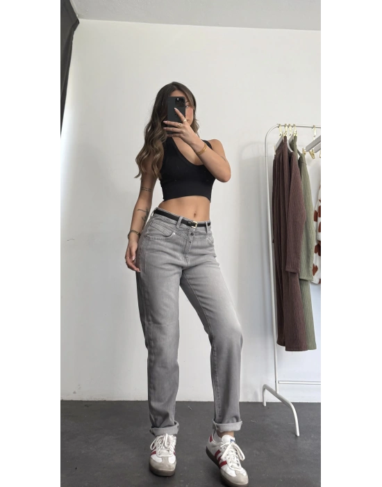 Leo Mom Fit Jean - Gri