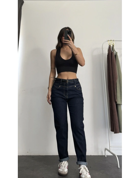 Leo Mom Fit Jean - Lacivert
