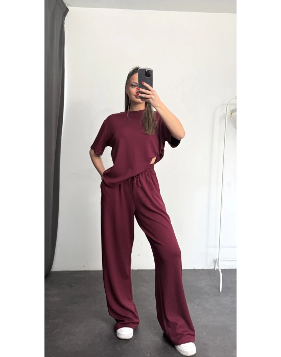 Lia Modal Takım - Bordo