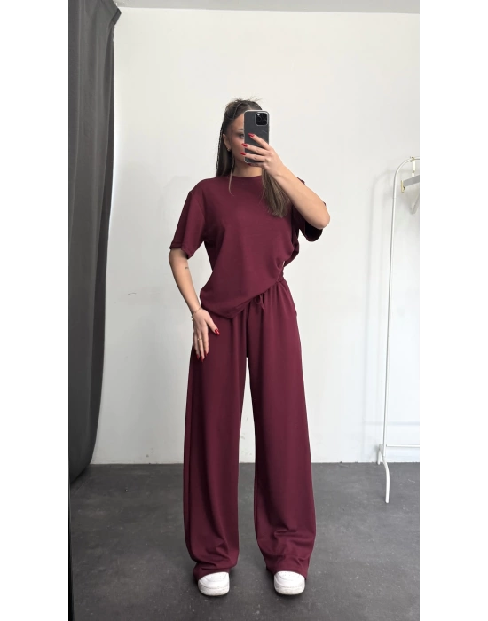 Lia Modal Takım - Bordo