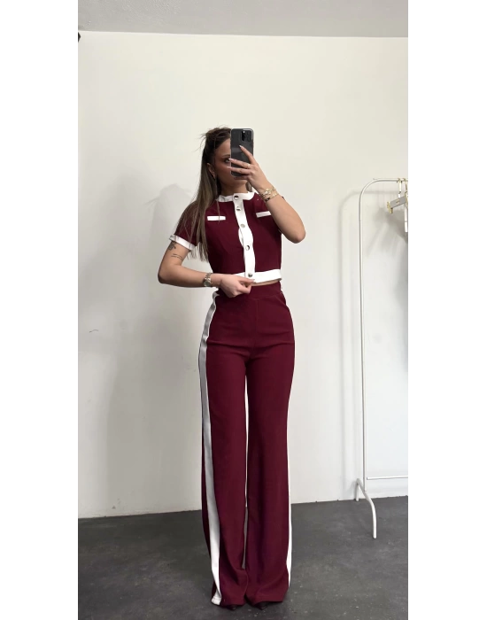 Lily Garnili Takım - Bordo