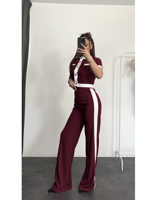 Lily Garnili Takım - Bordo