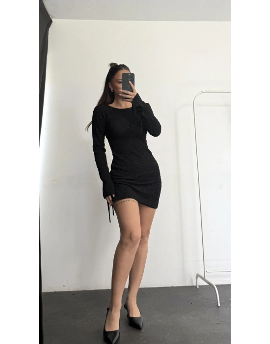 Linett Mini Elbise - Siyah