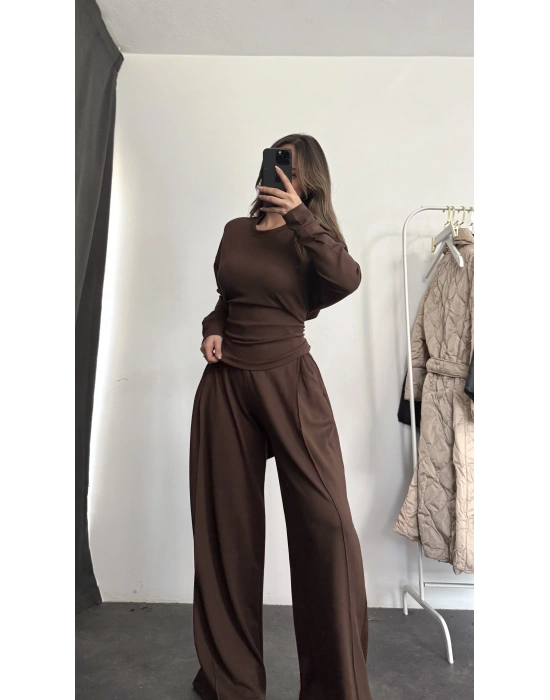 Lisandra Bağlamalı Takım - Kahve