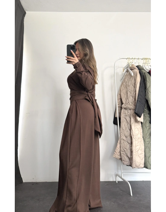 Lisandra Bağlamalı Takım - Kahve
