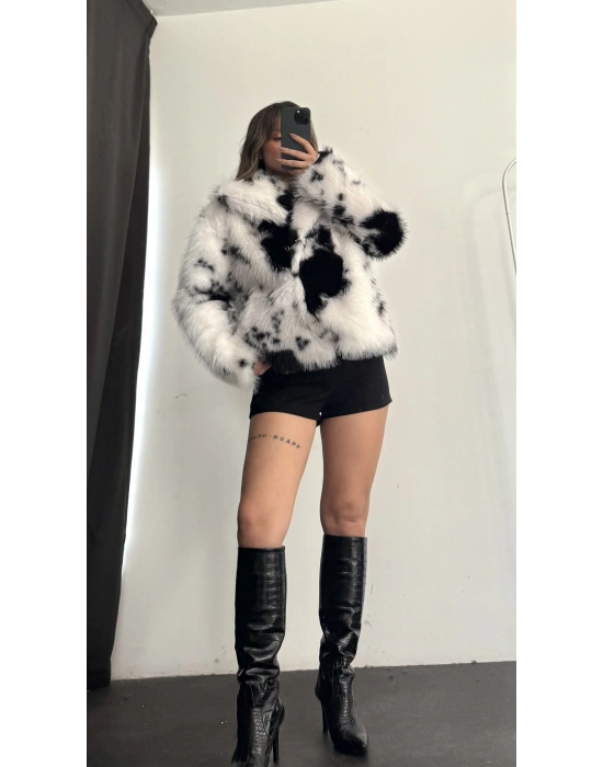 Livia Desenli Kürk - Siyah