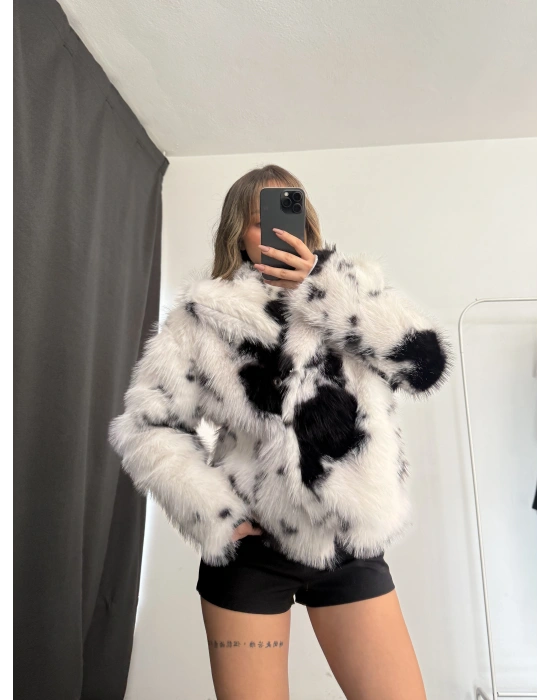 Livia Desenli Kürk - Siyah