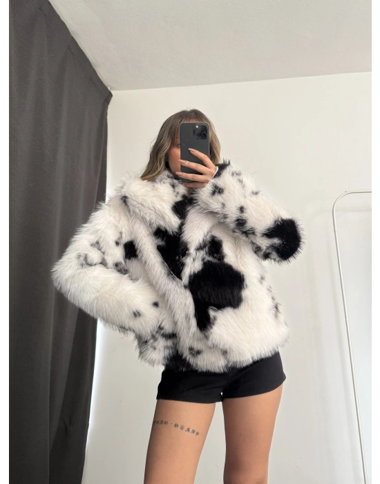 Livia Desenli Kürk - Siyah