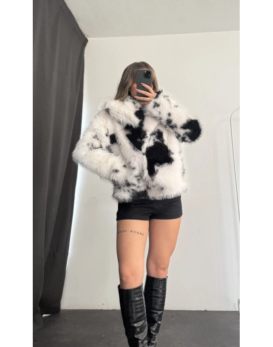 Livia Desenli Kürk - Siyah