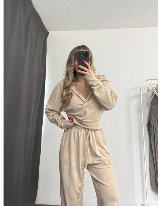 Lois Dijital Baskı Takım - Bej