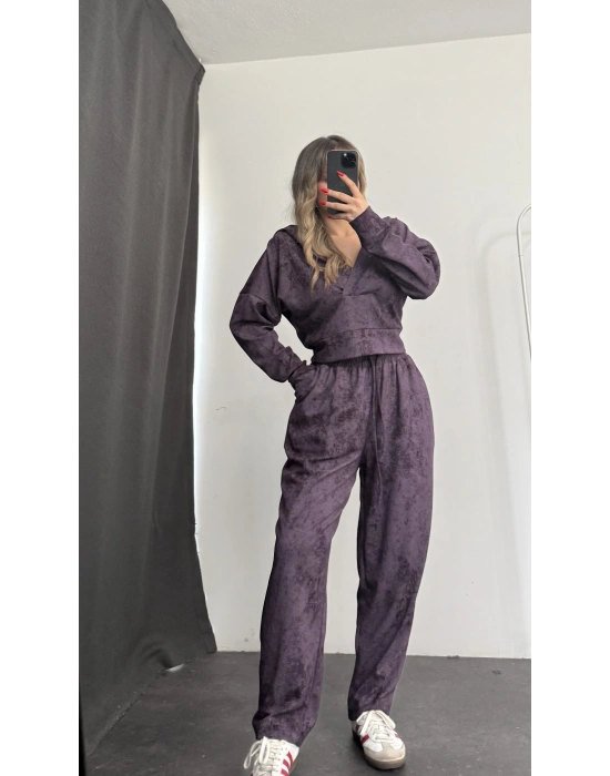 Lois Dijital Baskı Takım - Mor