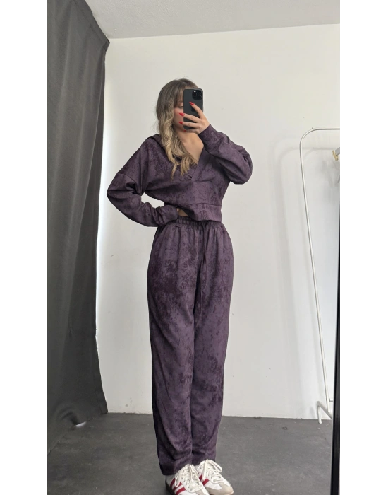 Lois Dijital Baskı Takım - Mor