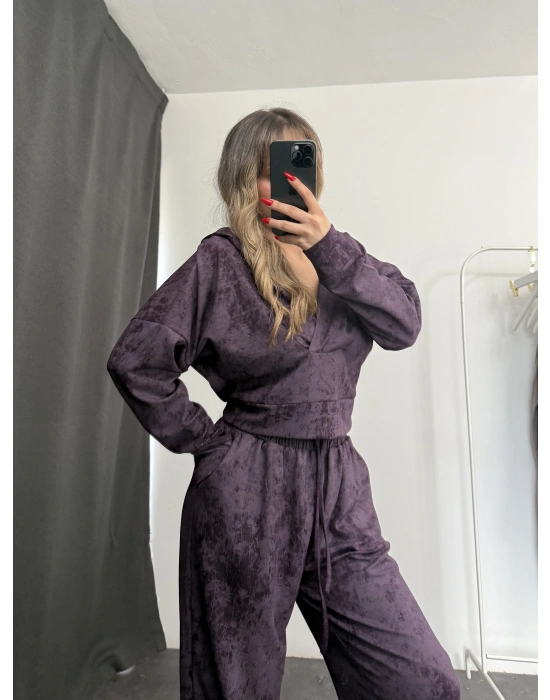 Lois Dijital Baskı Takım - Mor