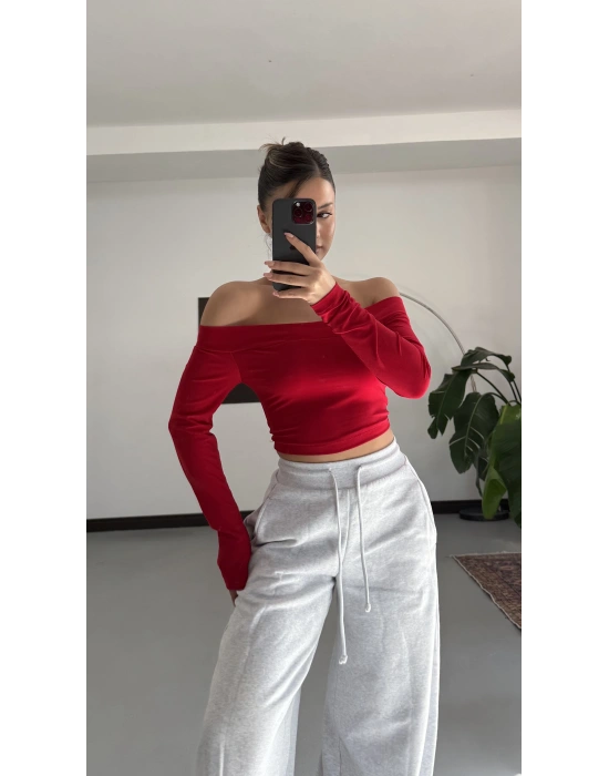 Lonica Madonna Crop - Kırmızı