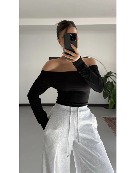 Lonica Madonna Crop - Siyah