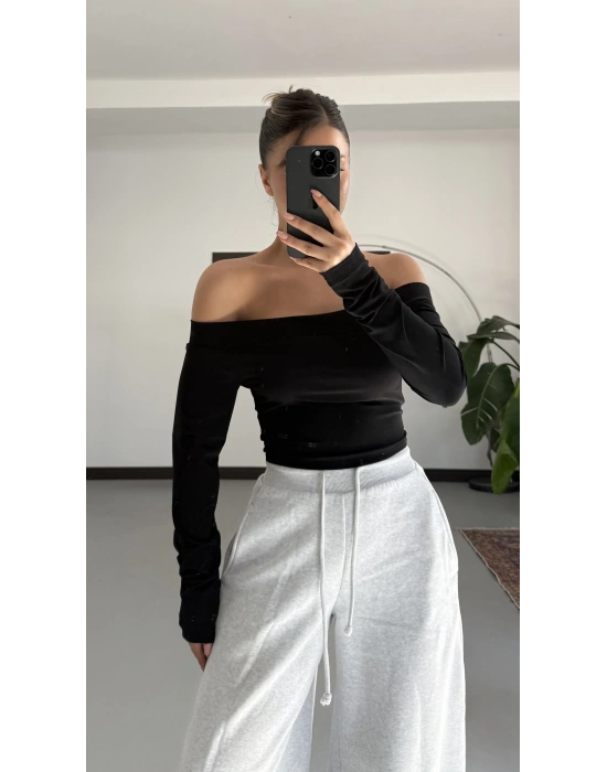 Lonica Madonna Crop - Siyah