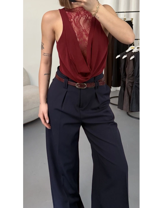 Luce Kemerli Pantolon - Lacivert