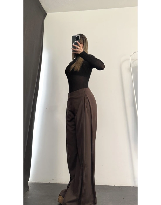 Lucy Yan Pensli Pantolon - Kahve