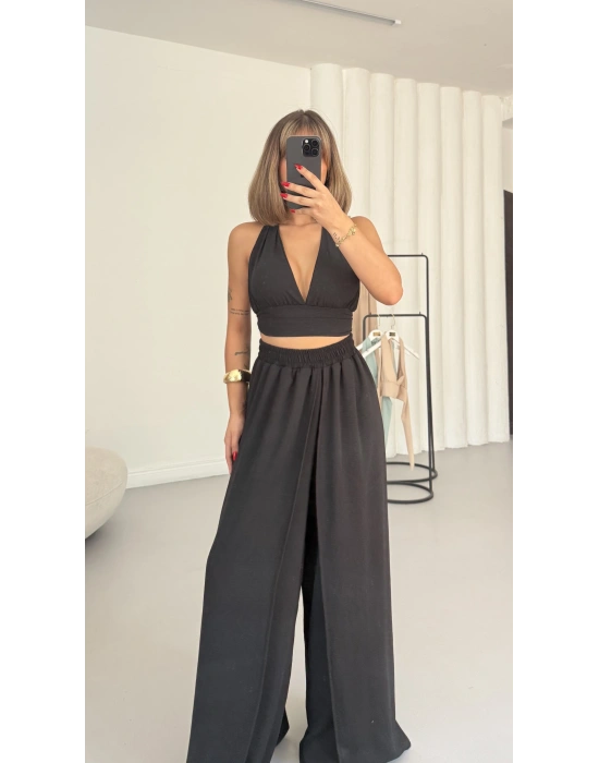 Luna Crop Takım - Siyah