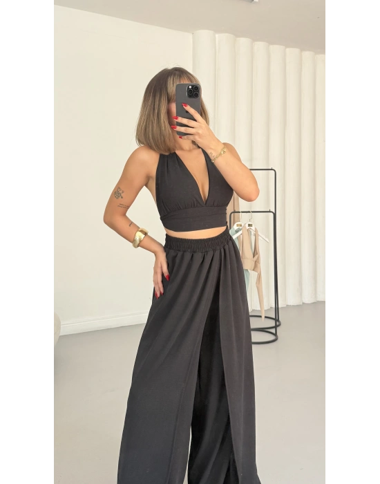 Luna Crop Takım - Siyah