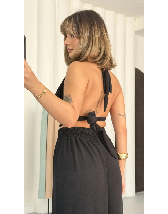 Luna Crop Takım - Siyah
