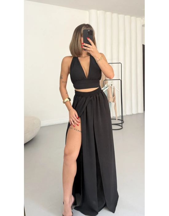 Luna Crop Takım - Siyah