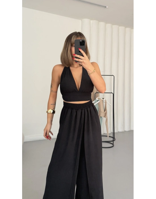 Luna Crop Takım - Siyah