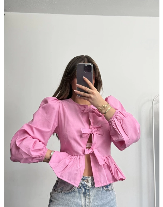 Maria Fiyonklu Gömlek - Pembe