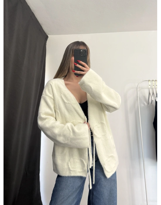 Melita Bağcıklı Hırka - Bej