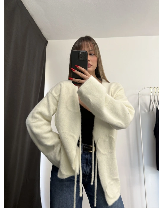 Melita Bağcıklı Hırka - Bej