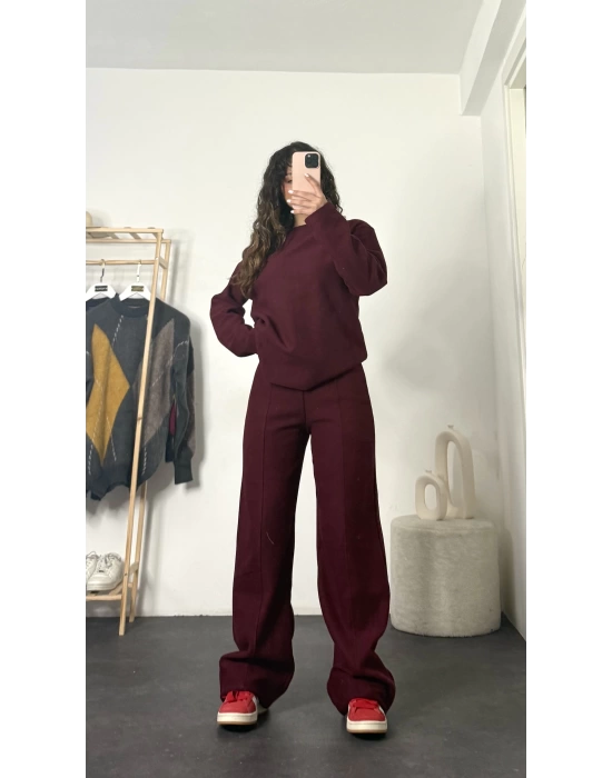 Melodi Oversize Takım - Bordo