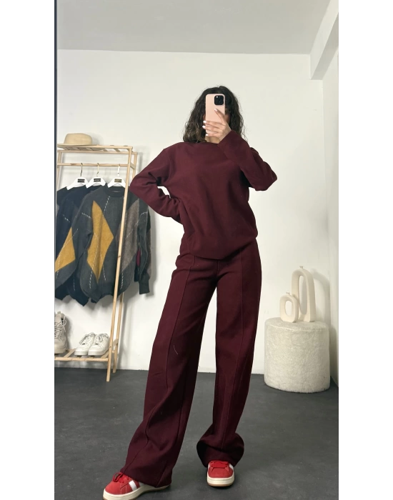 Melodi Oversize Takım - Bordo