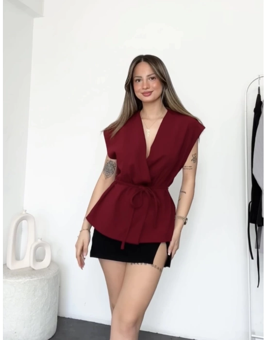 Mia Ceket/Bluz - Bordo