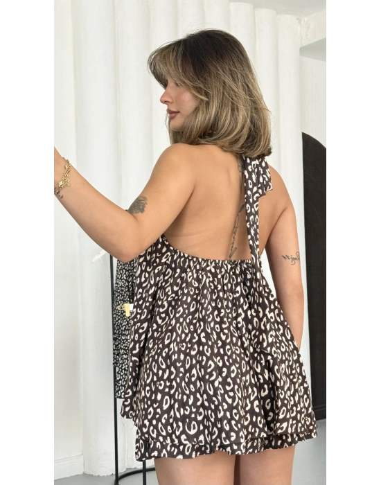 Mila Mini Etekli Takım - Kahve