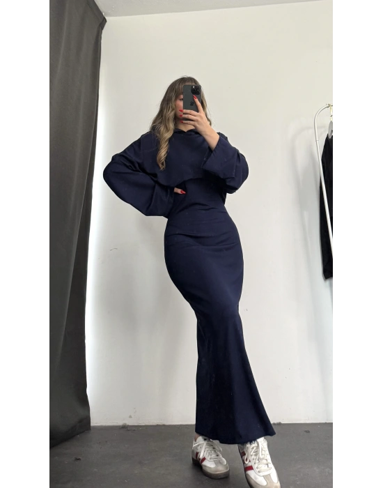 Mina Sweat Elbise Takım - Lacivert